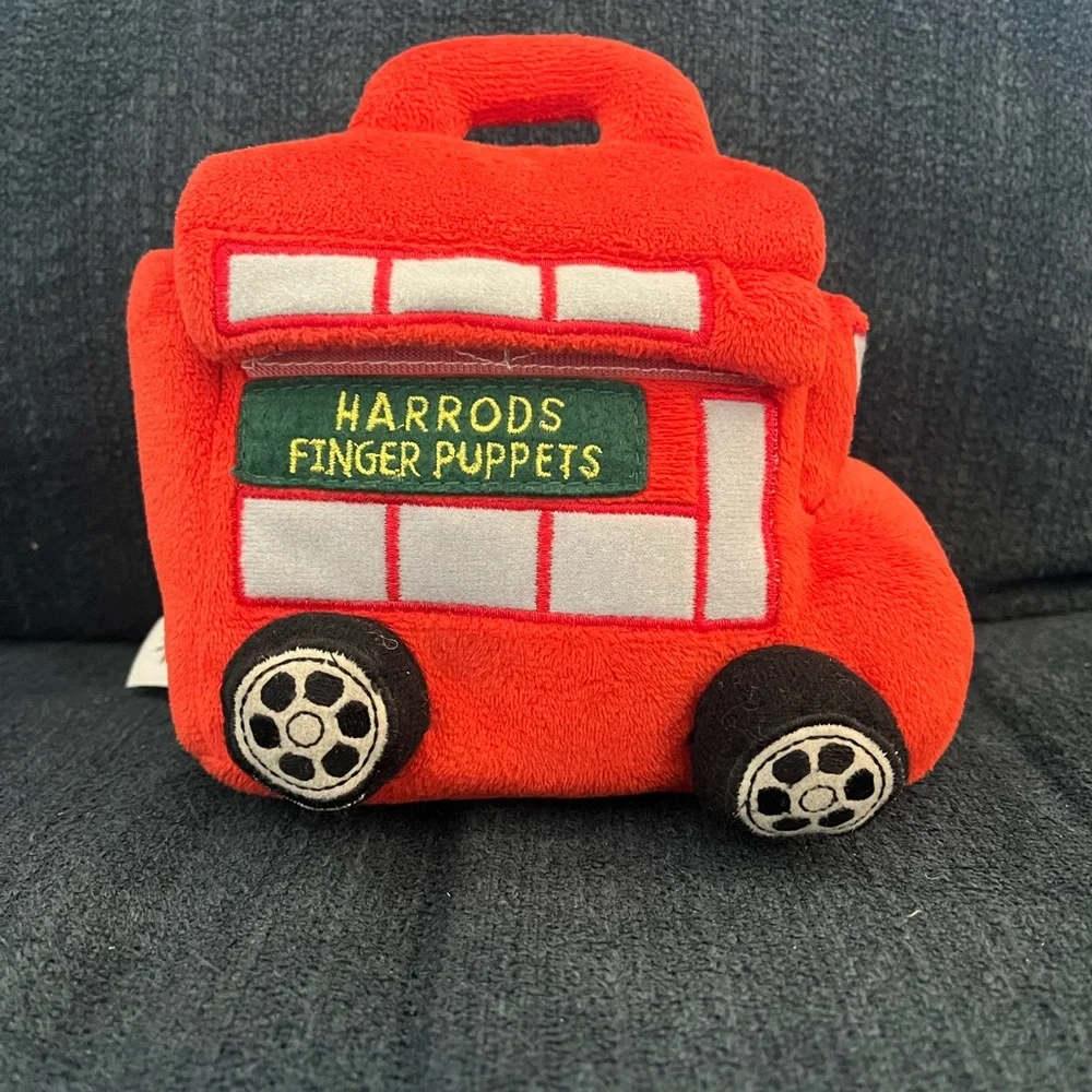 Harrod’s Bears Day Out finger puppet plush bus with 3 bears. 2007 - Picture 4 of 16